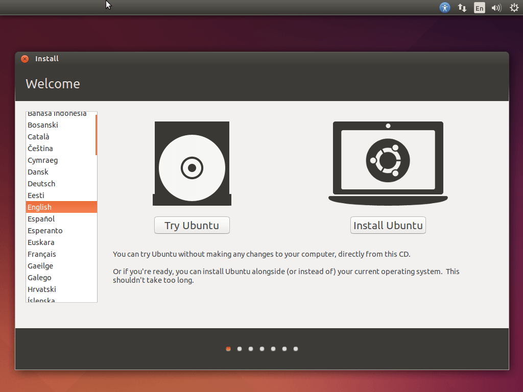 instalar ubuntu elegir idioma