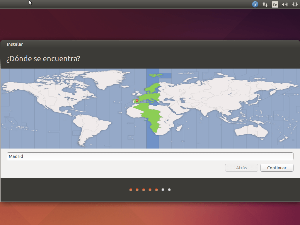 instalar ubuntu zonahoraria